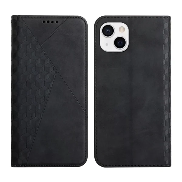 iPhone Leather Flip Case - Black