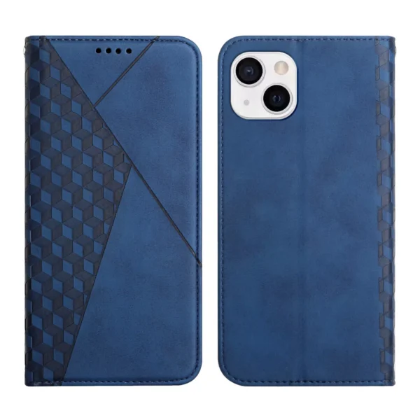 iPhone Leather Flip Case - Blue