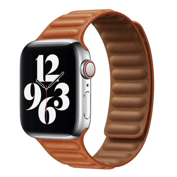 Leather Premium Apple Watch - Golden Orange
