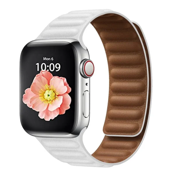 Leather Premium Apple Watch - White