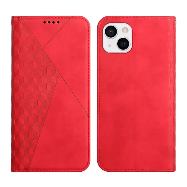 iPhone Leather Flip Case - Red